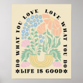 ヴィンテージアーチフローラ感動的引用文ポスター ポスター (正面)