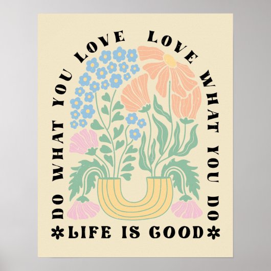 ヴィンテージアーチフローラ感動的引用文ポスター ポスター (正面)