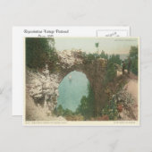 ヴィンテージアーチロックマッキナックアイランドミシガン ポストカード (正面/裏面)