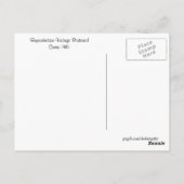 ヴィンテージアーチロックマッキナックアイランドミシガン ポストカード (裏面)