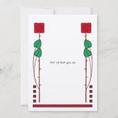 ヴィンテージアーツアンドクラフツスタイルバラ サンキューカード (裏面)