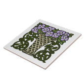 ヴィンテージアーツアンドクラフツパープルゲラニウム タイル (側面)