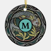 ヴィンテージアーツ&クラフツスタイルコイフィッシュテンプレート セラミックオーナメント (正面)