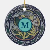 ヴィンテージアーツ&クラフツスタイルコイフィッシュテンプレート セラミックオーナメント (裏面)