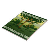 ヴィンテージアーツ&クラフツスタイルフォレストフリーズテンプレート タイル (側面)