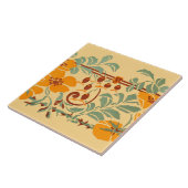 ヴィンテージアーツ&クラフツスタイルフラワーズフルーツフリーズ タイル (側面)