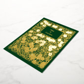 ヴィンテージアーツ&クラフツスタイルマッキントッシュバラ 箔招待状 (回転した状態)