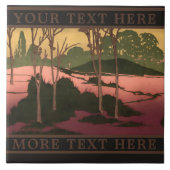 ヴィンテージアーツ&クラフツスタイルランドスケープフリーズ タイル (正面)