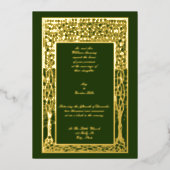 ヴィンテージアーツ&クラフツツ縁どリーズ 箔招待状 (正面)