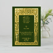 ヴィンテージアーツ&クラフツツ縁どリーズ 箔招待状 (立ち正面)