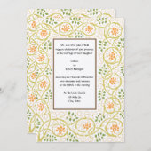 ヴィンテージアーツ&クラフツムーブメントロイクロ縁どフト 招待状 (正面/裏面)