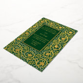 ヴィンテージアーツ&クラフツムーブメントロイクロ縁どフト 箔招待状 (回転した状態)