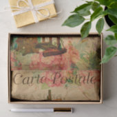 ヴィンテージアーティストがイーゼルに座フランスのる 薄葉紙 (ギフト)