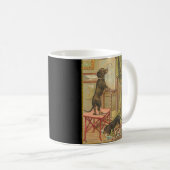 ヴィンテージアーティストDachshund Doxie mug コーヒーマグカップ (正面右)