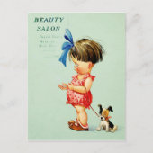 ヴィンテージアートおもしろいバレンタインデー シーズンポストカード (正面)