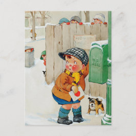 ヴィンテージアートおもしろいバレンタインデー シーズンポストカード