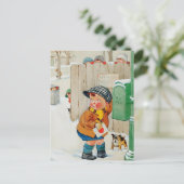 ヴィンテージアートおもしろいバレンタインデー シーズンポストカード (スタンド正面)