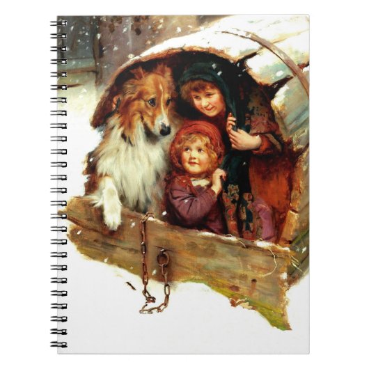 ヴィンテージアートのクリスマスプレゼント ノートブック (正面)