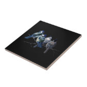 ヴィンテージアートのブルーバードオン枝 タイル (側面)