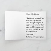 ヴィンテージアートの子パグの「ありがとう」カード サンキューカード (内部)