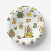 ヴィンテージアートをテーマにした紙プレート ペーパーボウル (正面)