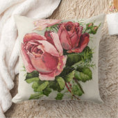 ヴィンテージアートアンティークバラ クッション (ブランケット)