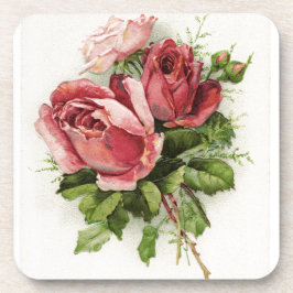 ヴィンテージアートアンティークバラ コースター