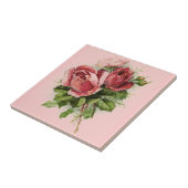 ヴィンテージアートアンティークバラ タイル (側面)