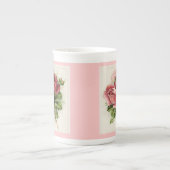 ヴィンテージアートアンティークバラ ボーンチャイナマグカップ (正面)