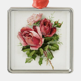 ヴィンテージアートアンティークバラ メタルオーナメント