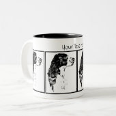 ヴィンテージアートイングリッシュスリンガースパニエル犬 ツートーンマグカップ (正面左)