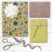 ヴィンテージアートウィリアム・モリス植物性ハミングバード ラッピングペーパーシート