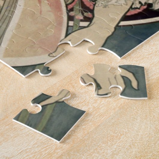 ヴィンテージアートオブアーティストアルフォンスミュシャ ジグソーパズル (側面)