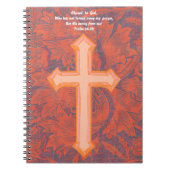 ヴィンテージアートオレンジクロス信仰祈りの言葉ジャーナル ノートブック (正面)