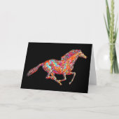 ヴィンテージアートカラフルのホースアートカード カード (正面)