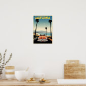 ヴィンテージアートカリフォルニアアートヴィンテージトラベルアート ポスター (キッチン)