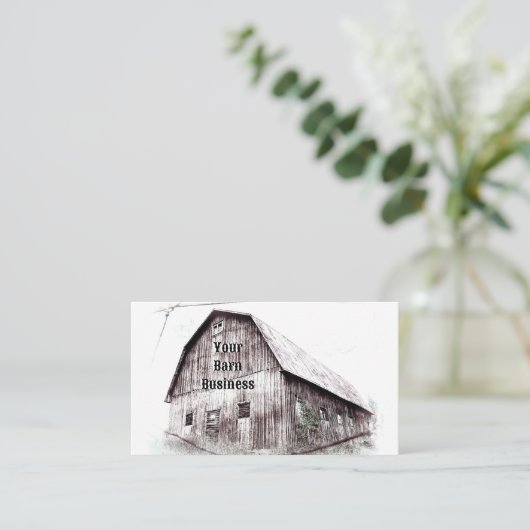 ヴィンテージアートカントリー素朴バ動揺してンテクスチャ 名刺 (スタンド正面)