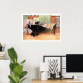 ヴィンテージアートガールズ遊ピアノミュージシャン ポスター (ホームオフィス)