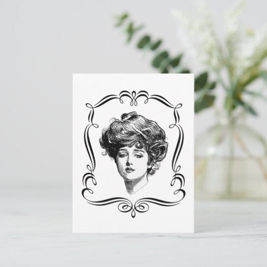 ヴィンテージアートギブソンガールポストカード ポストカード (スタンド正面)