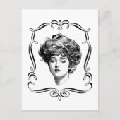ヴィンテージアートギブソンガールポストカード ポストカード (正面)