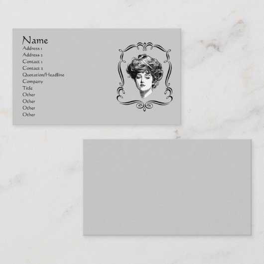 ヴィンテージアートギブソンガール名刺 名刺 (正面/裏面)