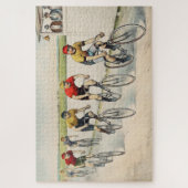 ヴィンテージアートサイクリングレースイラストレーション1000ピース ジグソーパズル (縦)