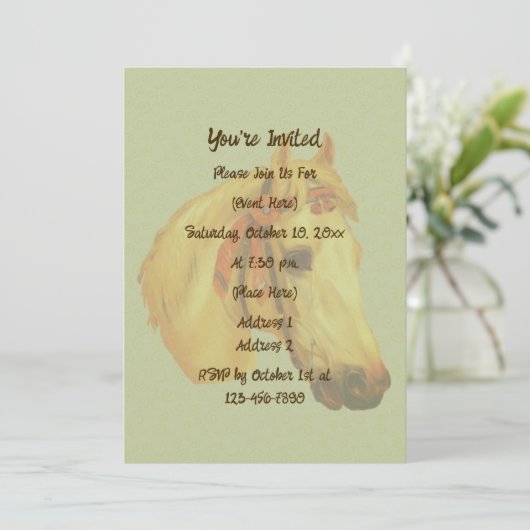 ヴィンテージアートショー 馬のパーティー 招待状 (スタンド正面)