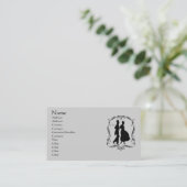 ヴィンテージアートシルエット男性女性名刺 名刺 (スタンド正面)