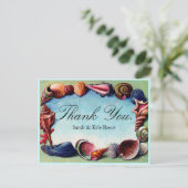 ヴィンテージアートシーシェルサンキューポストカード ポストカード (スタンド正面)