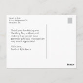 ヴィンテージアートシーシェルサンキューポストカード ポストカード (裏面)