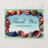 ヴィンテージアートシーシェルサンキューポストカード ポストカード (正面)