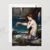 ヴィンテージアートジョンウィリアムウォーターハウスアマーメイド ポストカード (正面/裏面)