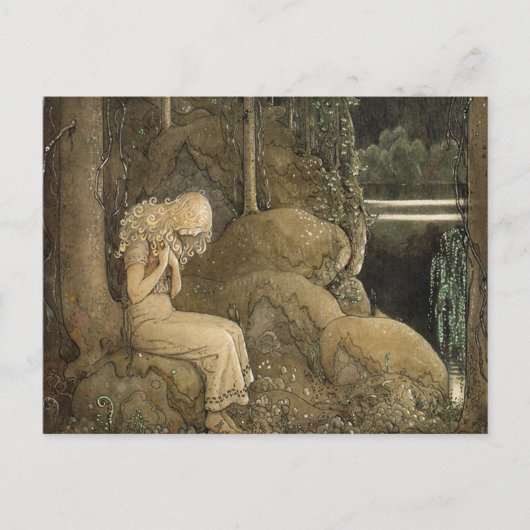 ヴィンテージアートジョンバウアー格言とトロール ポストカード (正面)