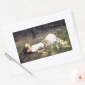 ヴィンテージアートジョンW.ウォーターハウスオフェリア 長方形シール (封筒)